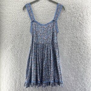 american eagle sunflower denim dress Faded Denim Sunflowers Tailgater Dress (XS, S only) SPIRIT DRESS